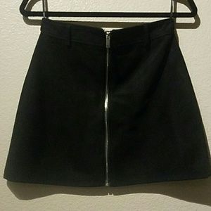 Forever 21 Skirts - Forever 21 M Black Skirt Front Silver Zipper Forever 21 Skirts - Forever 21 M Black Skirt Front Silver Zipper